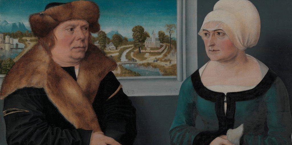 Detail of Portrait of a Man and His Wife, 1512 by Ulrich Apt the Elder