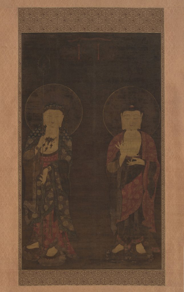 Detail of Amitabha and Kshitigarba, first half of the 14th century by Unknown