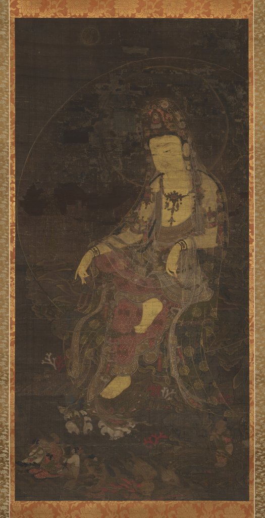 Detail of Water-moon Avalokiteshvara , first half of the 14th century by Unknown