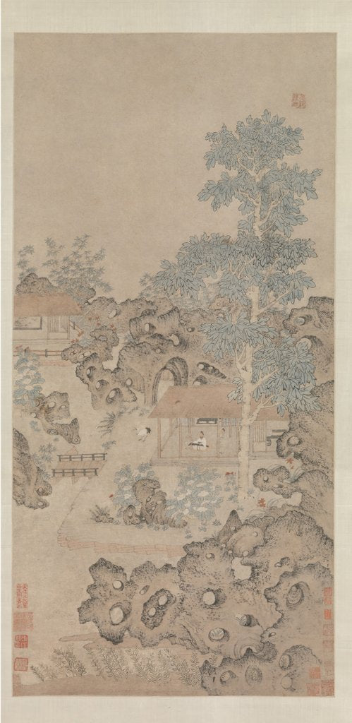 Detail of Playing the zither for a crane, mid-16th century by Unknown