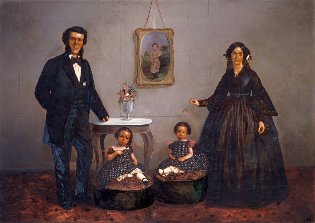 Detail of [Family Portrait], ca. 1855 by WL Germon