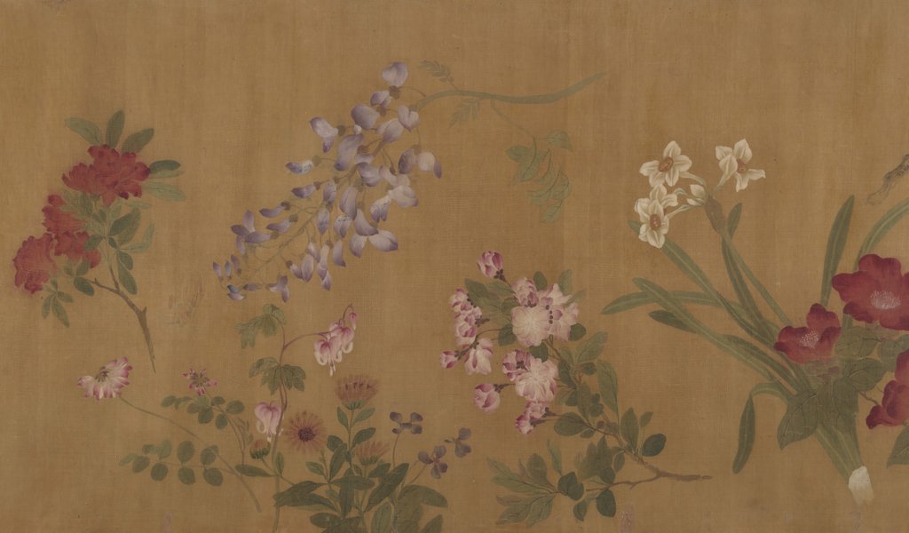Detail of The Hundred Flowers by Wang Yuan