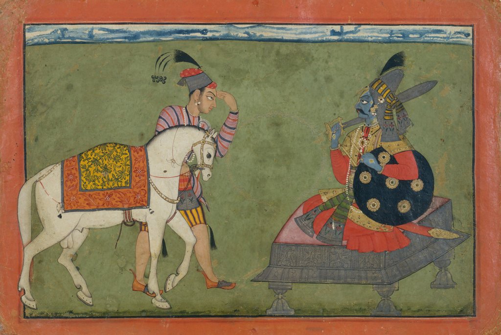 Detail of Kalki Avatar, the Future Incarnation of Vishnu, ca. 1700-1710 by Unknown