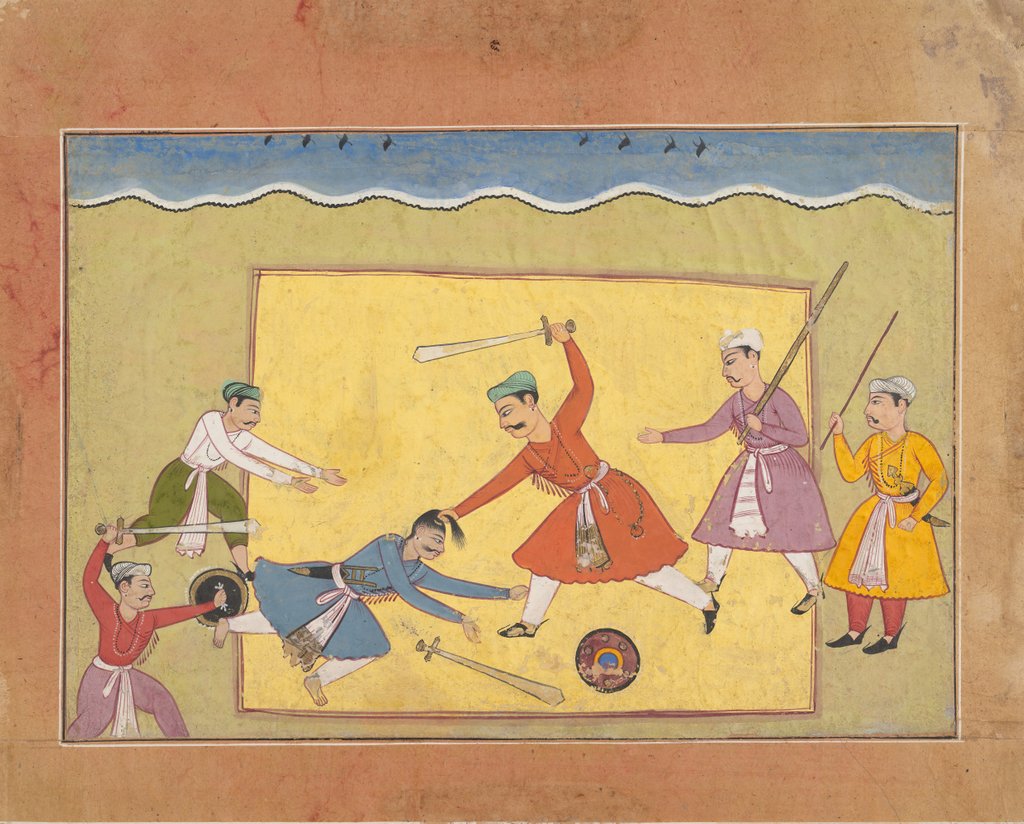 Detail of Unidentified Page from a Dispersed Bhagavata Purana, ca. 1610 by Unknown