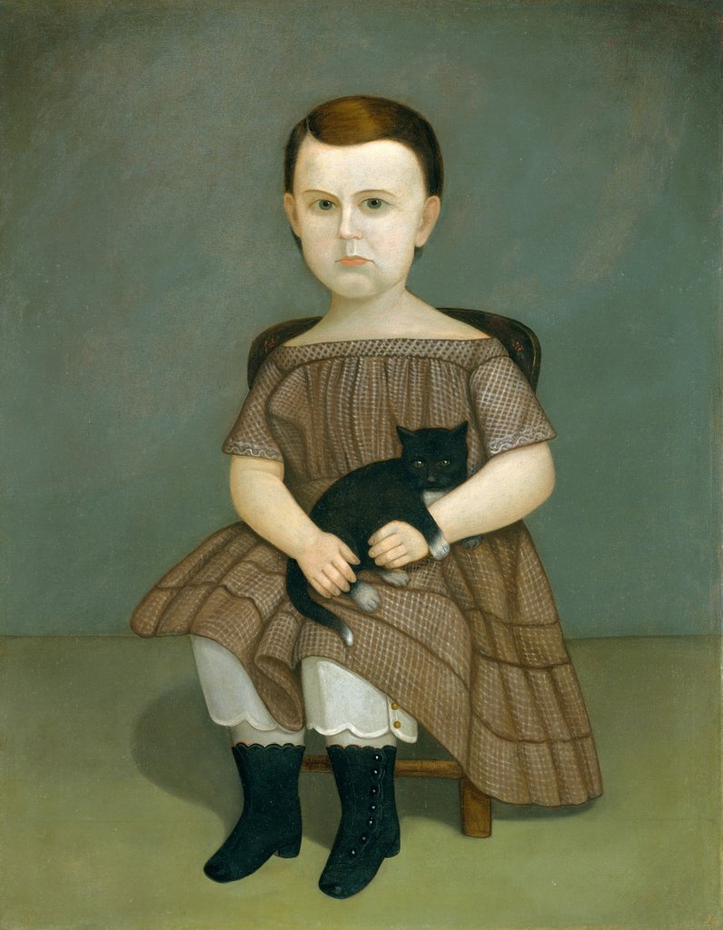 Detail of Martha Bartlett with Kitten, ca. 1860 by Unknown