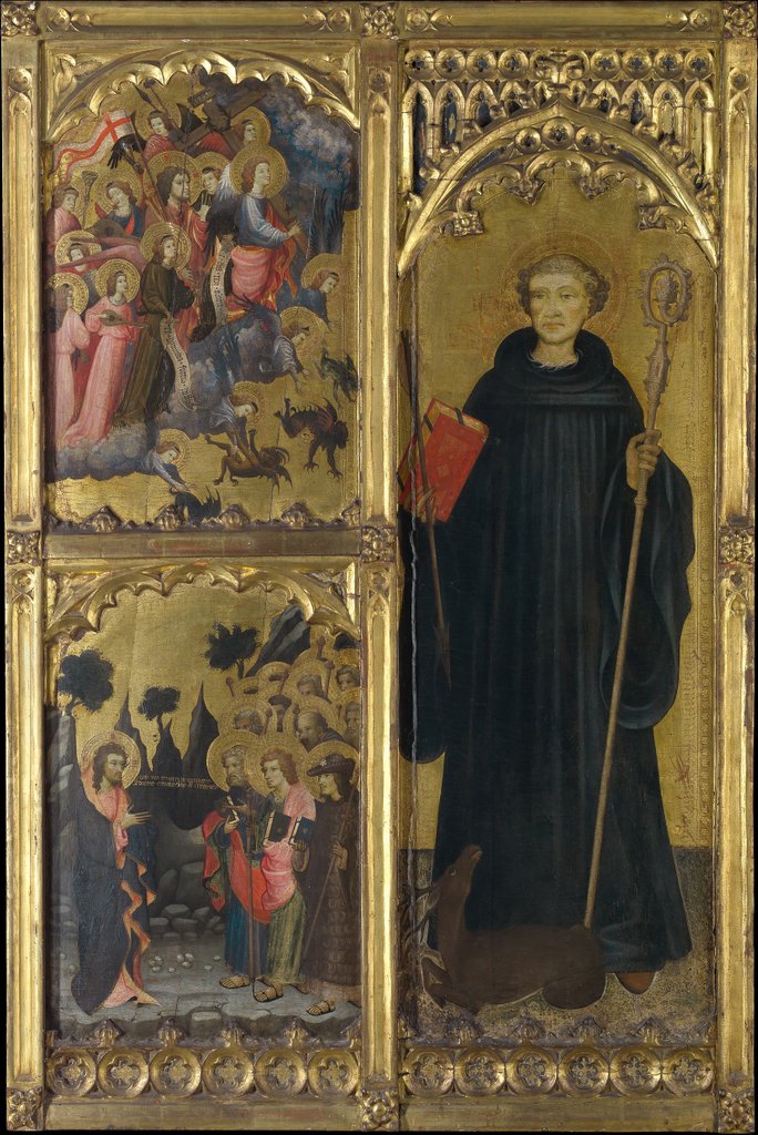 Detail of Saint Giles with Christ Triumphant over Satan and the Mission of the Apostles, ca. 1408 by Miguel Alcaniz