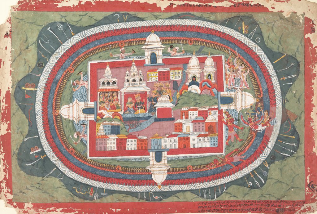 Detail of Page from a Dispersed Bhagavata Purana Manuscript, ca. 1775 by Unknown