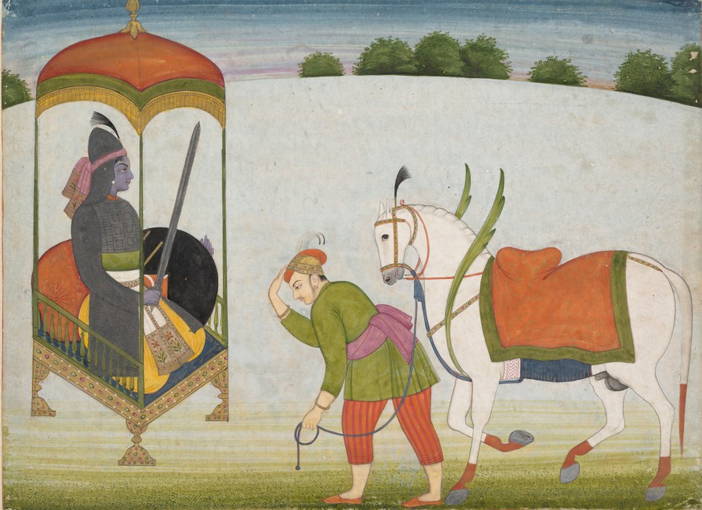 Detail of Kalki Avatar, the Future Incarnation of Vishnu: Page from a Dispersed Manuscript, ca. 1760-70 by Unknown