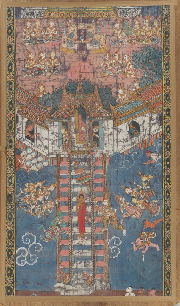 Detail of The Buddha Descending from Trayastrimsa Heaven at Sankissa, 19th century by Unknown