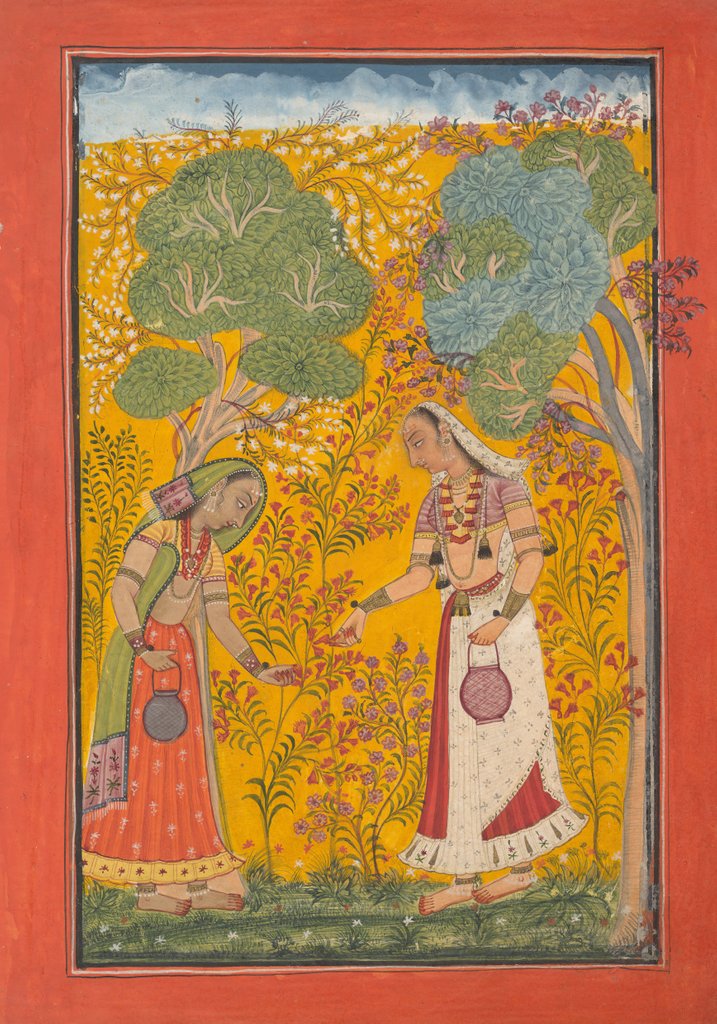 Detail of Vasanti Ragini, Page from a Ragamala Series , ca. 1710 by Unknown