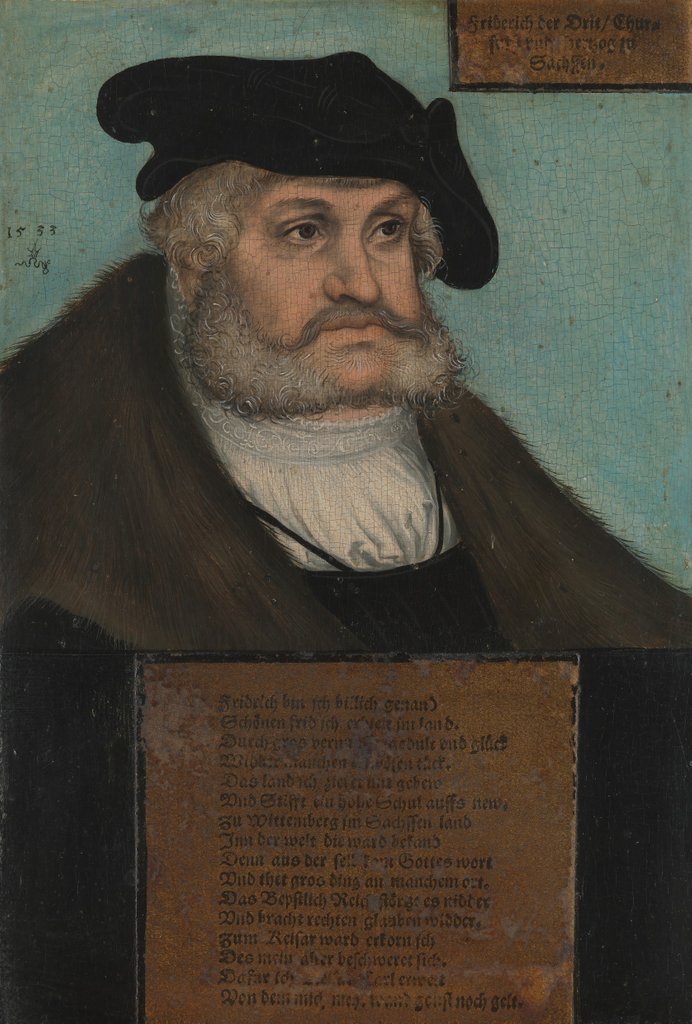 Detail of Friedrich III, the Wise, Elector of Saxony, 1533 by Lucas Cranach the Elder