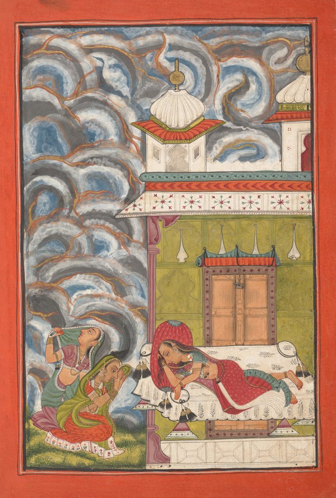 Detail of Andhrayaki Ragini: Folio from a ragamala series , ca. 1710 by Unknown