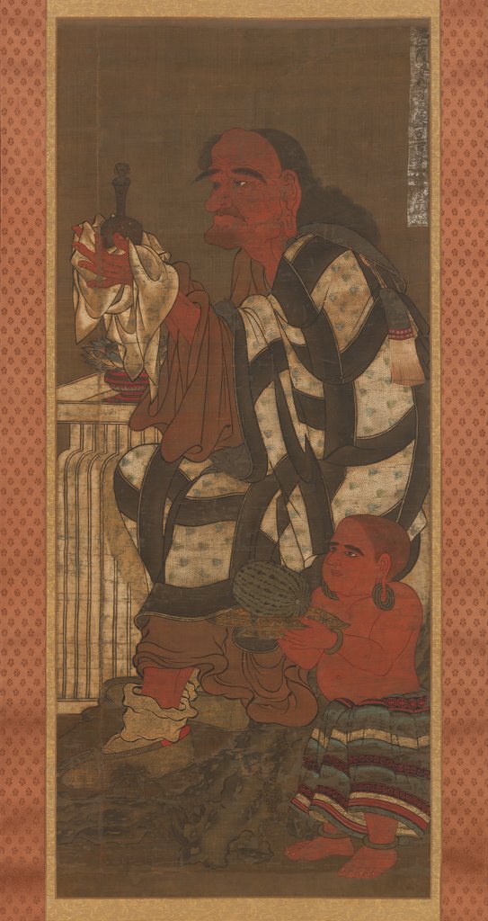 Detail of Satsubari, the Second of the Sixteen Arhats, late 14th century by Unknown