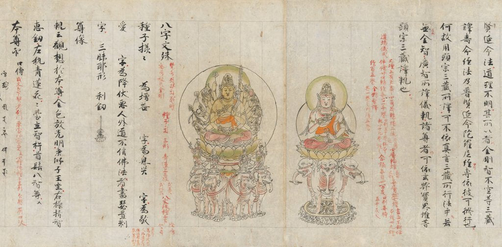 Detail of Scroll from the Compendium of Iconographic Drawings, late 12th century by Unknown
