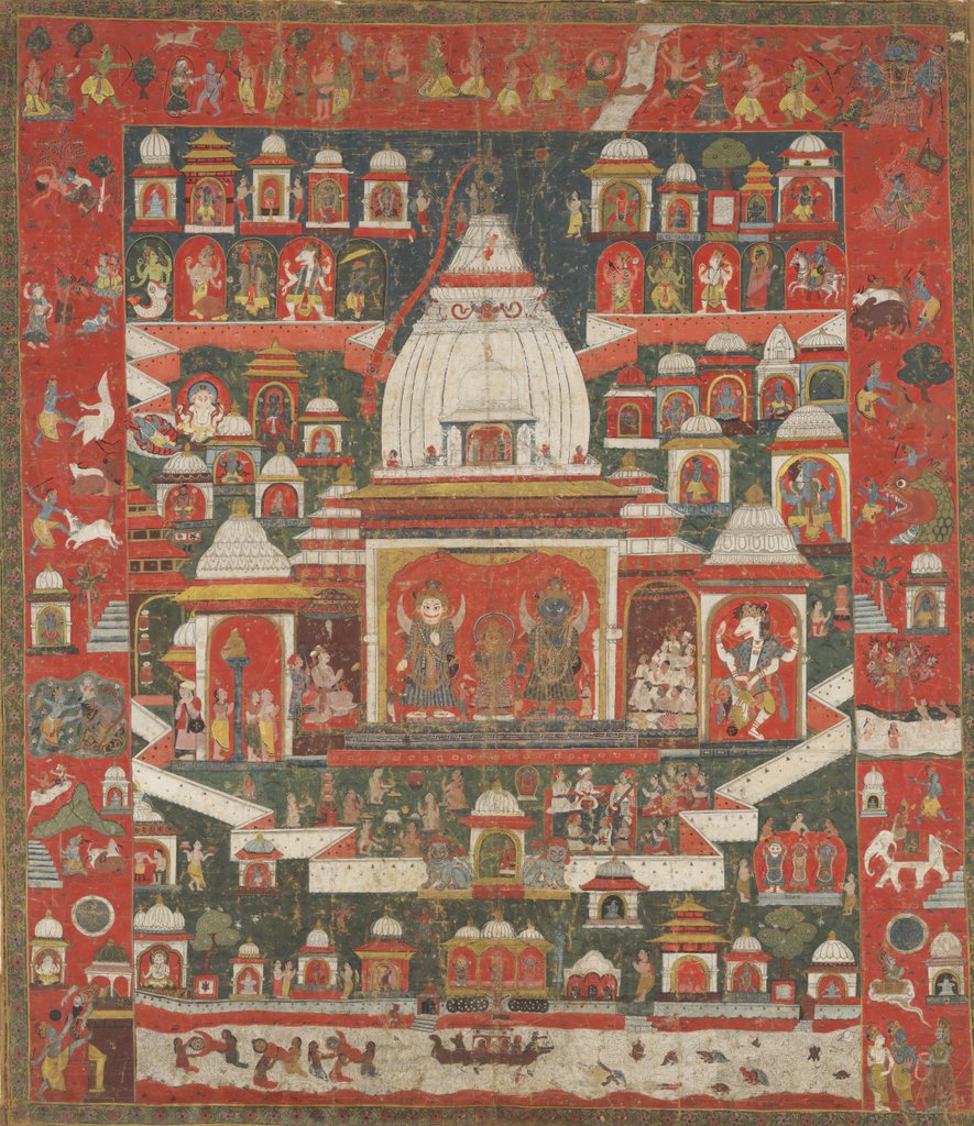 Detail of Worship of Lord Jagannatha in his temple at Puri, First half 18th century by Unknown
