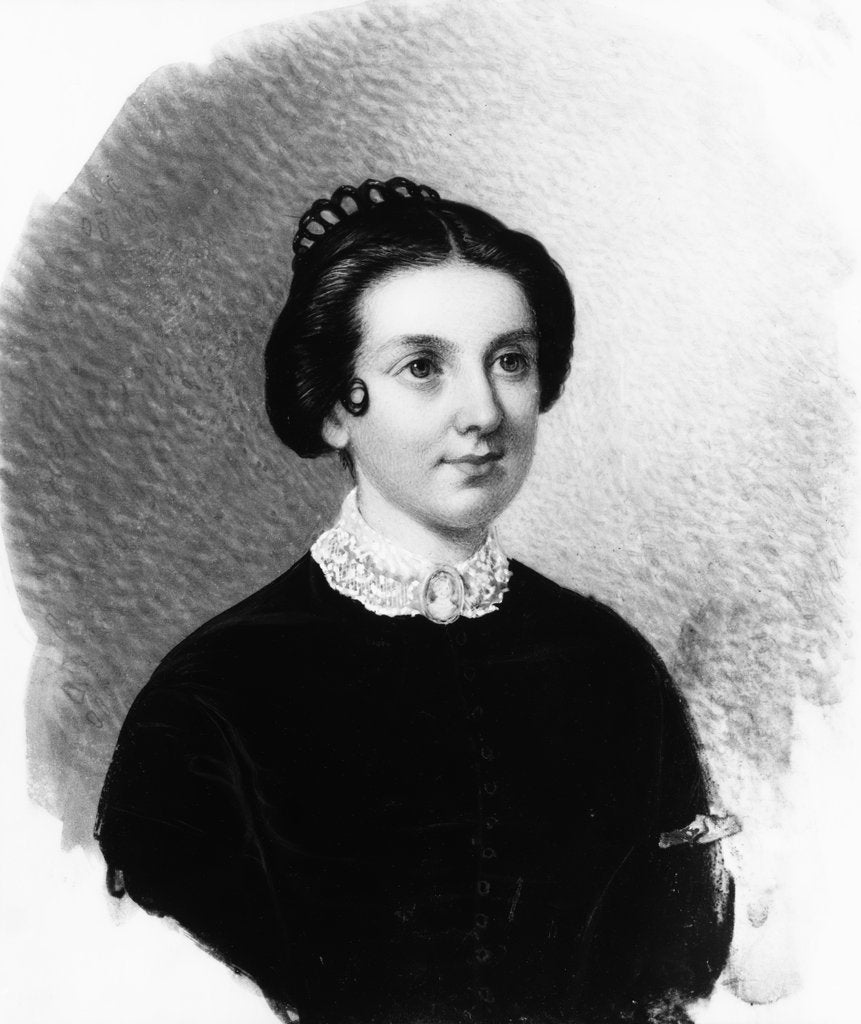 Detail of Portrait of a Lady, ca. 1850 by Unknown