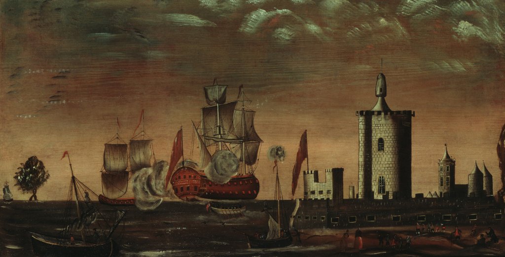Detail of Seascape Fantasy, 1770-1800 by Unknown