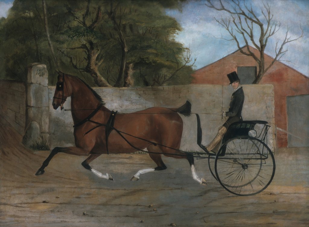 Detail of Portrait of a Gentleman in a Carriage, ca. 1850-60 by Unknown