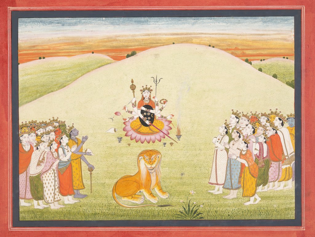 Detail of The Creation of Durga: Page from a Dispersed Markandeya Purana…, ca. 1810-20 by Unknown