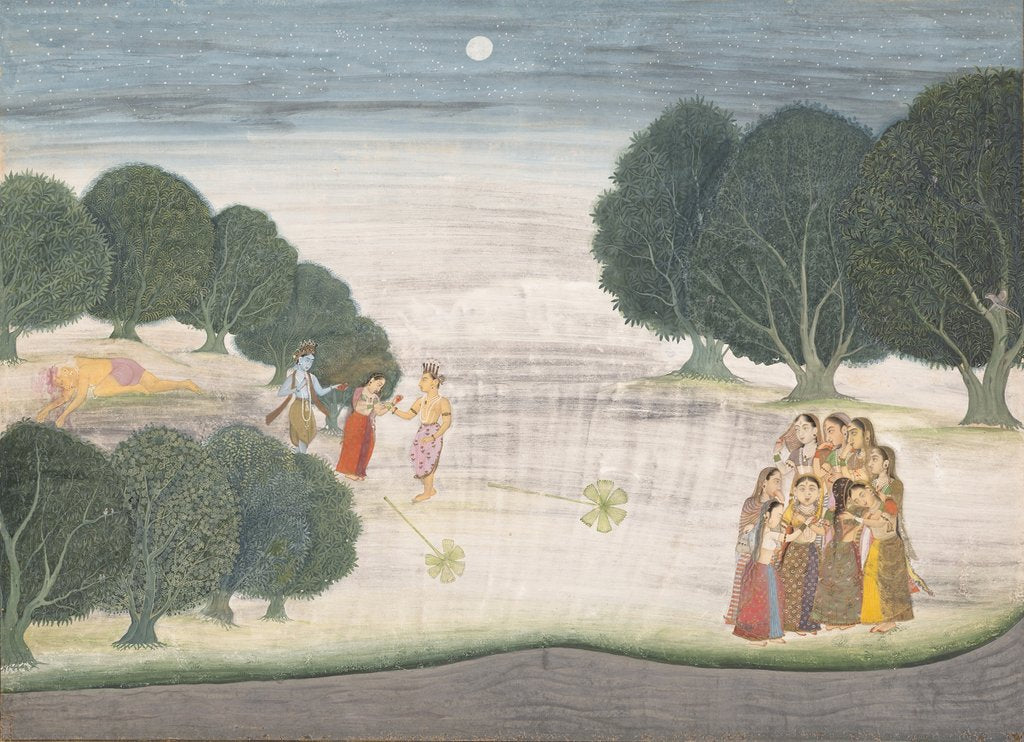 Detail of The Death of the Giant Shankachura: Page from a Dispersed Bhagavata Purana…1680-90 by Unknown