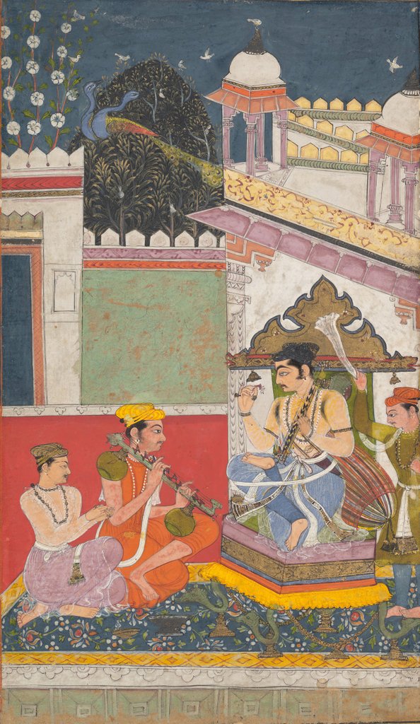Detail of Shri Raga: Folio from a ragamala series , mid-17th century by Unknown