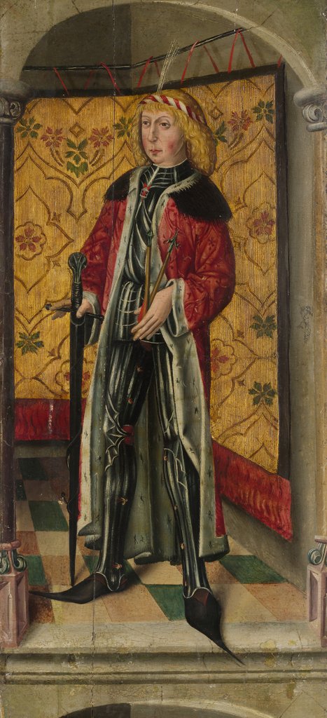 Detail of Saint George and Saint Sebastian, ca. 1480 by Unknown