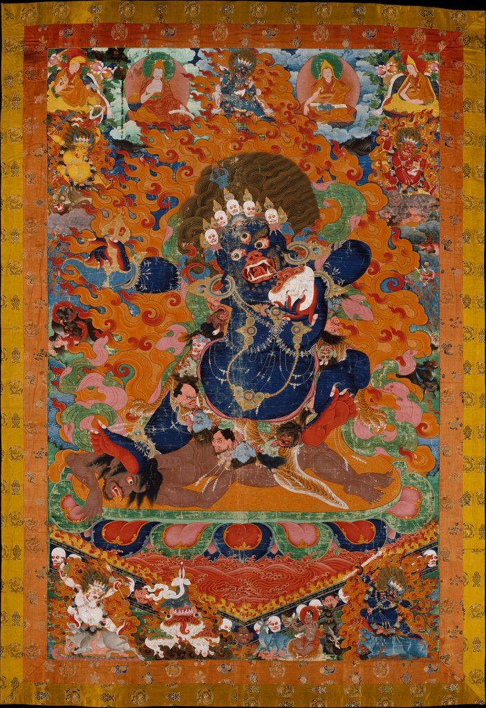 Detail of Yamantaka, Destroyer of the God of Death, early 18th century by Unknown