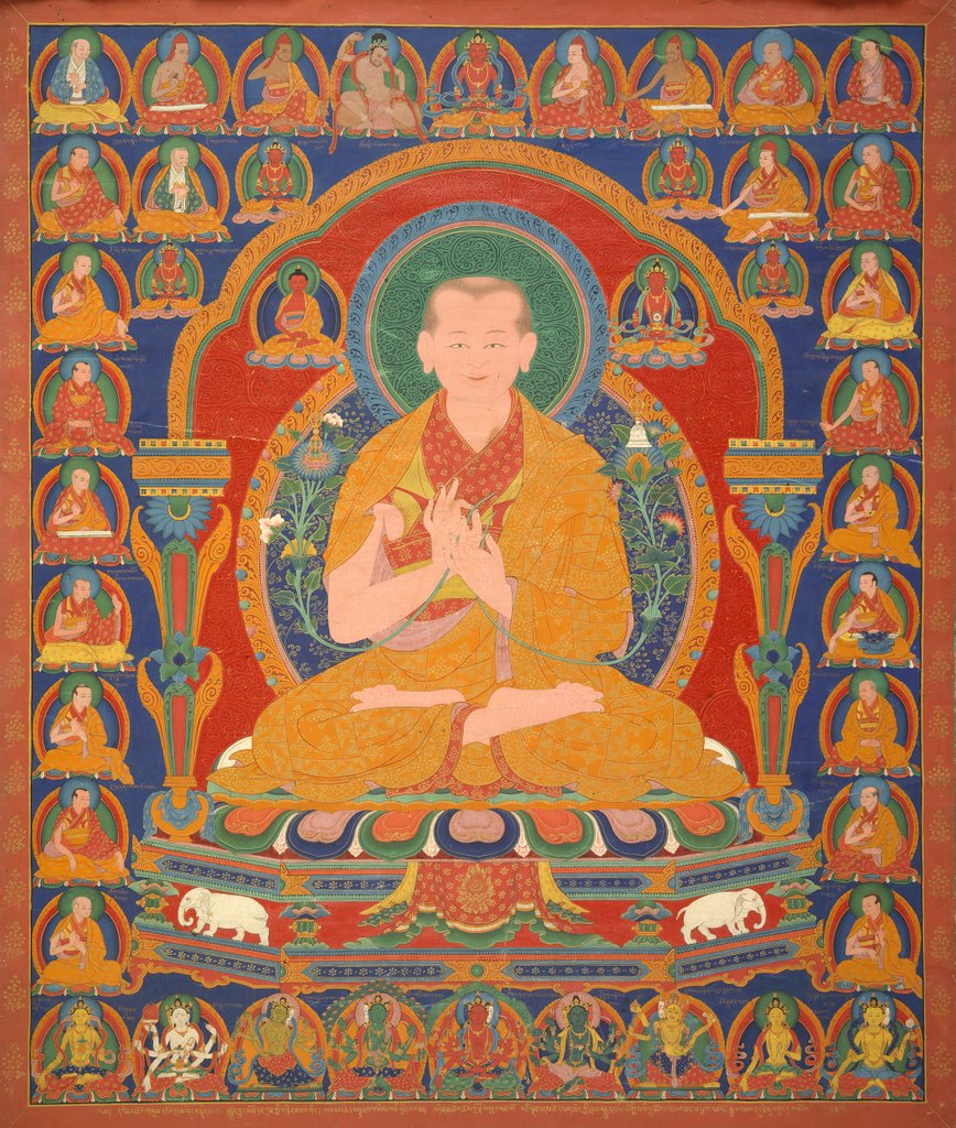 Detail of Yong Zin Khon Shogpel: Seventh Abbot of Ngor Monastary, 16th century by Unknown