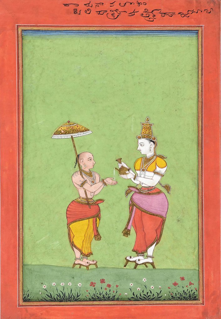Detail of Vamana being blessed by King Bali, ca. 1780s by Unknown