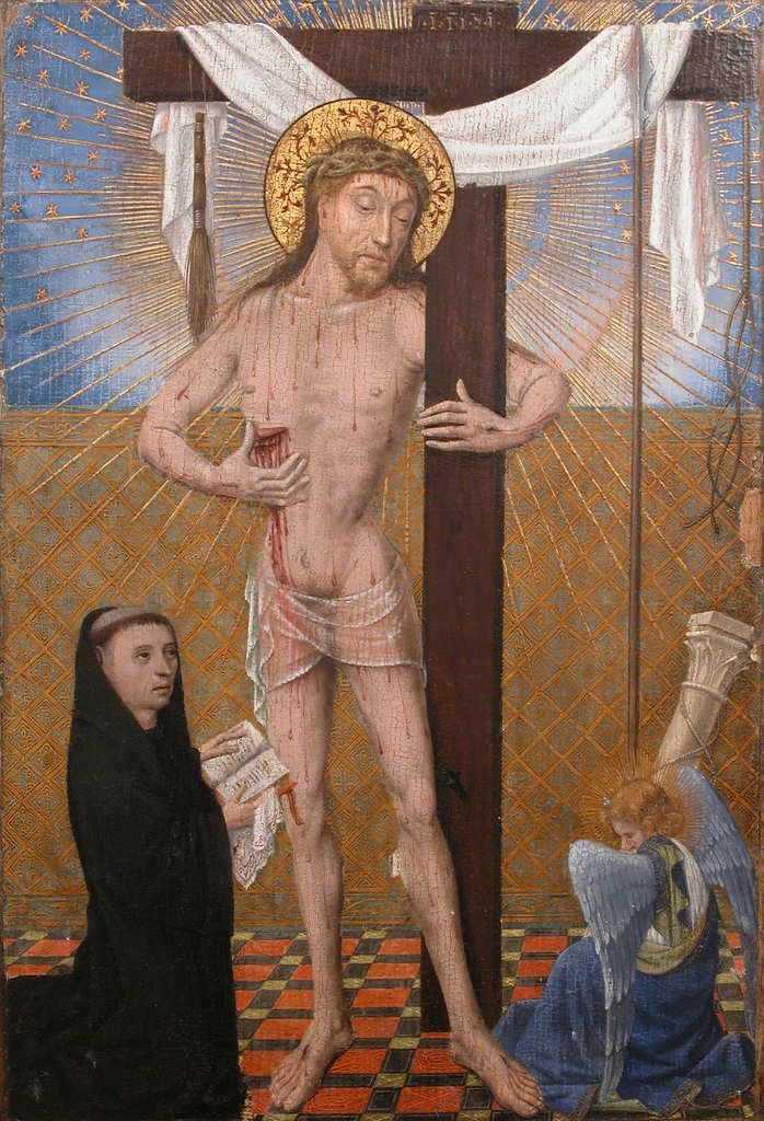 Detail of Man of Sorrows with Kneeling Donor, fourth quarter 15th century with modern additons by Unknown
