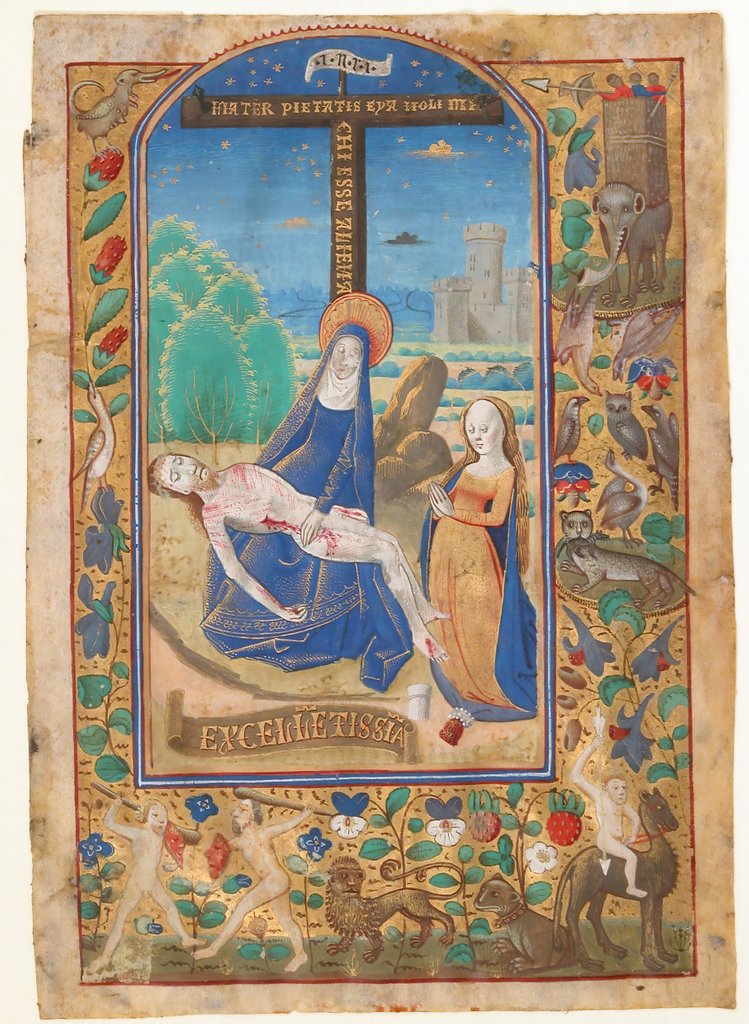 Detail of Manuscript Leaf with the Pieta, from a Book of Hours, last quarter 15th century by Unknown