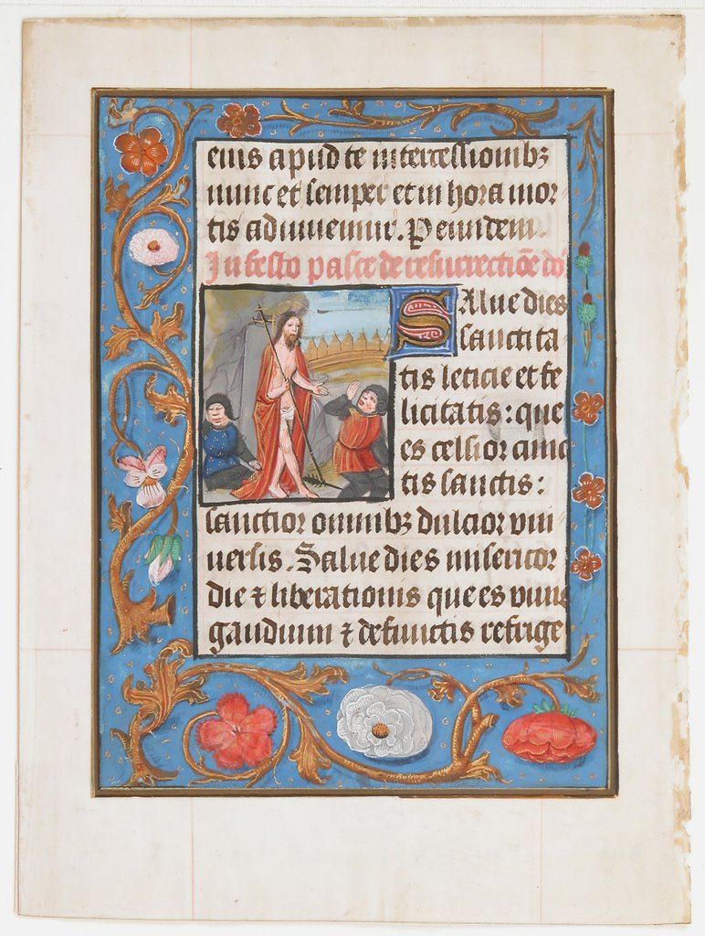Detail of Manuscript Leaf with the Resurrection, from a Book of Hours, ca. 1500 by Unknown