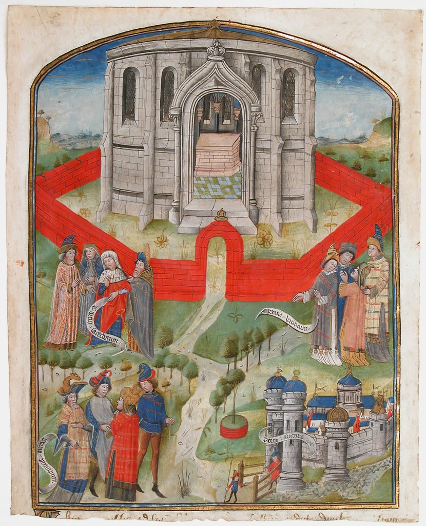 Detail of The Temple in Jerusalem, from the 'Postilla Litteralis…, 1450-75 by Unknown