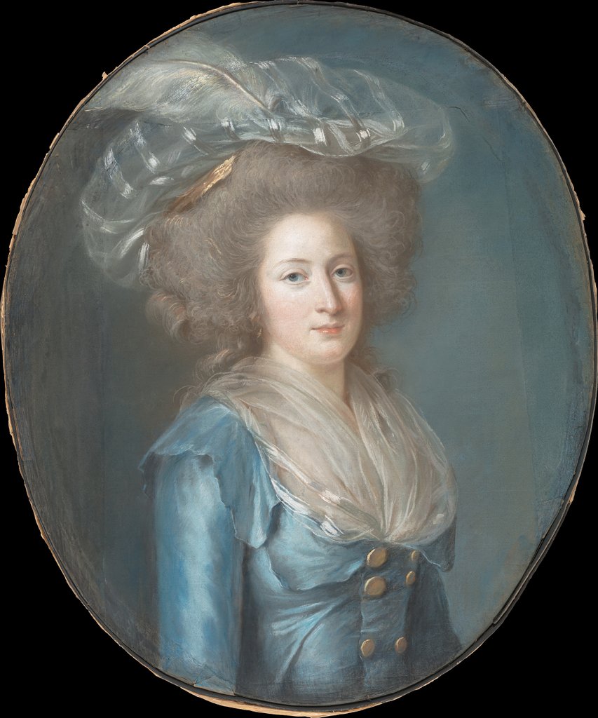 Detail of Madame Élisabeth de France, ca. 1787 by Adélaïde Labille-Guiard