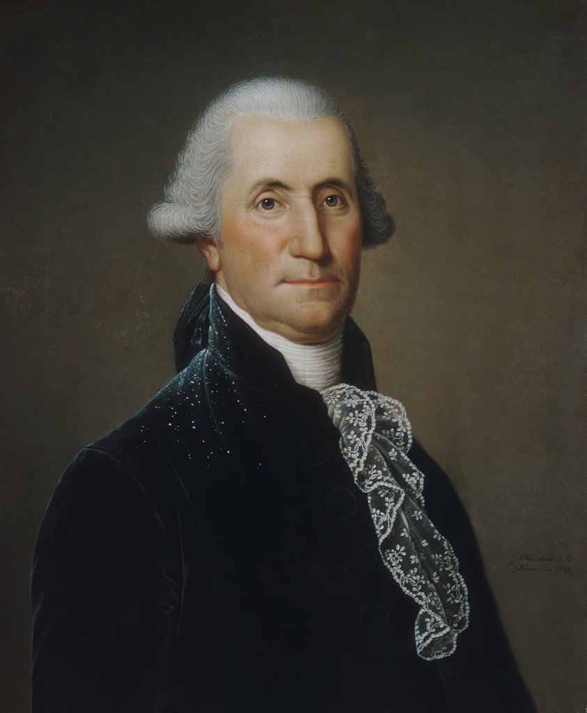 Detail of George Washington, 1795 by Adolf Ulric Wertmüller