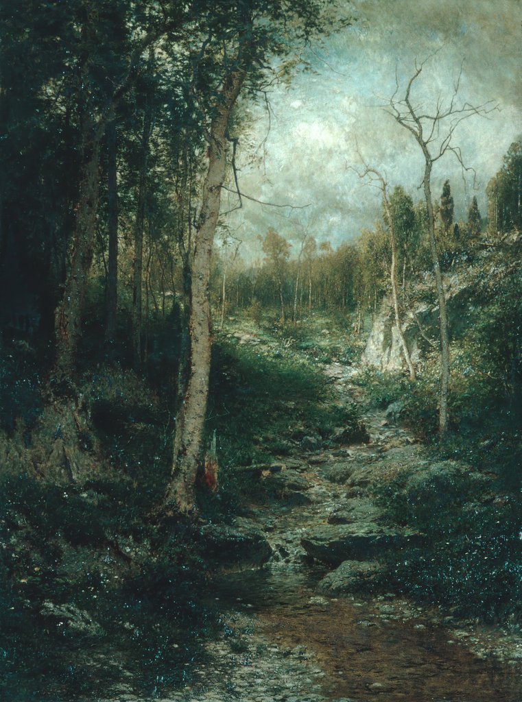 Detail of An Old Clearing, 1881 by Alexander Helwig Wyant