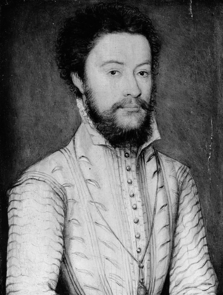 Detail of Portrait of a Bearded Man in White by Corneille de Lyon