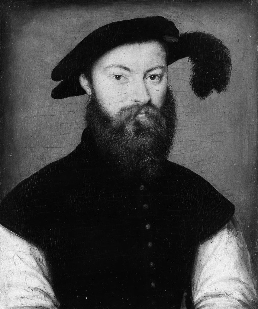 Detail of Portrait of a Man with a Black-Plumed Hat, ca. 1535-40 by Corneille de Lyon