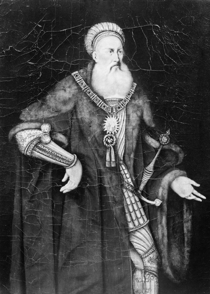 Detail of Friedrich I, Margrave of Brandenburg-Ansbach by Franz Wolfgang Rohrich