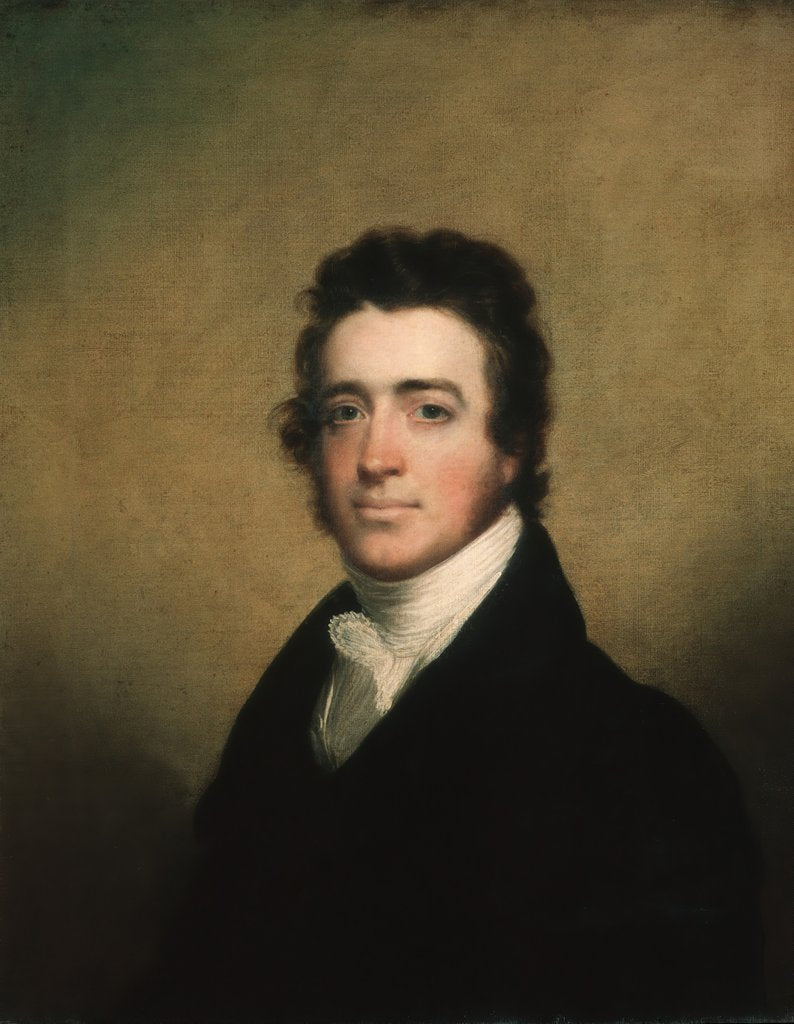 Detail of Augustus Washington Clason, ca. 1820 by John Wesley Jarvis