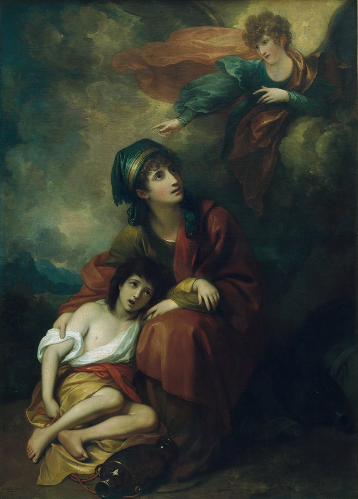 Detail of Hagar and Ishmael, 1776, reworked 1803 by Benjamin West
