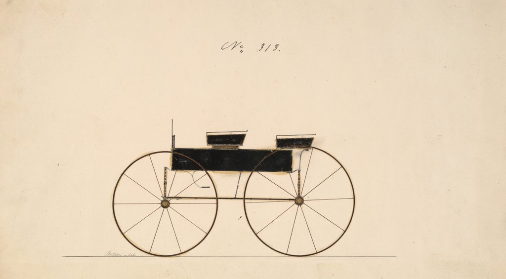 Detail of Design for Wagon, no. 313, ca. 1850 by Brewster & Co
