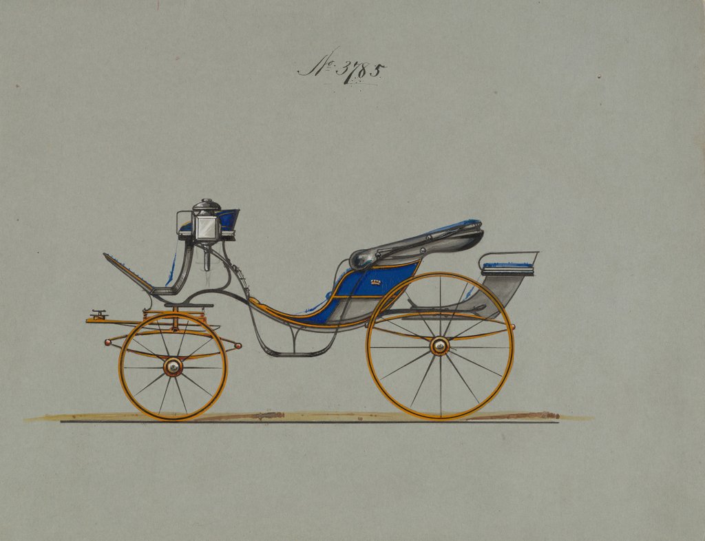 Detail of Design for Cabriolet or Victoria, no. 3785, 1882 by Brewster & Co