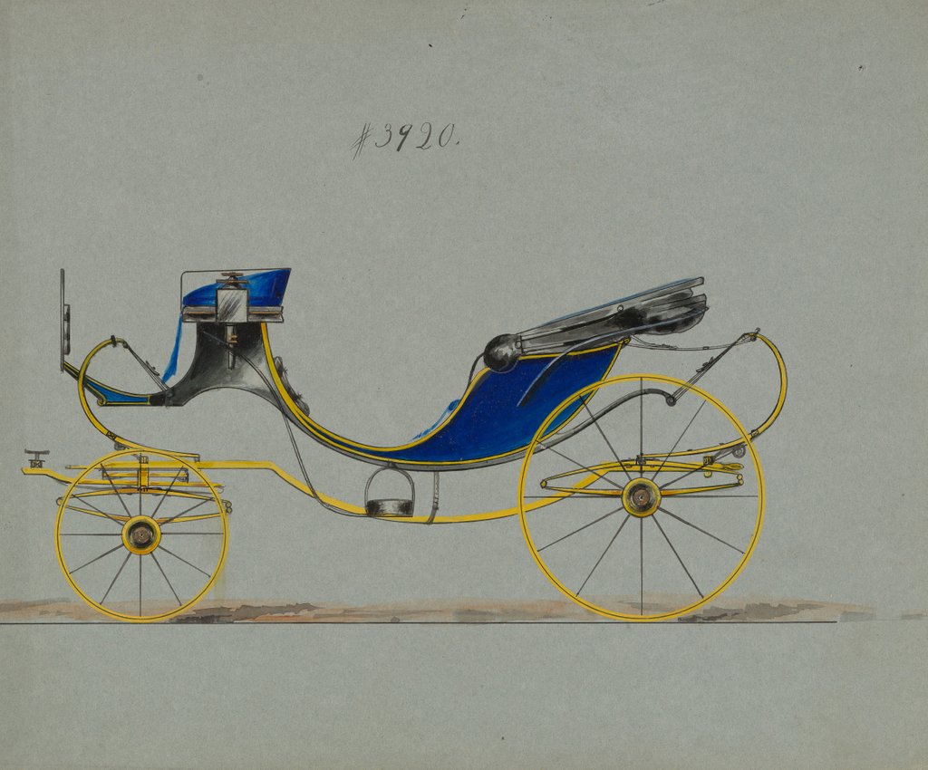 Detail of Design for 8 spring Victoria, no. 3920, 1884 by Brewster & Co