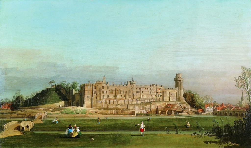 Detail of Warwick Castle, 1748 by Canaletto