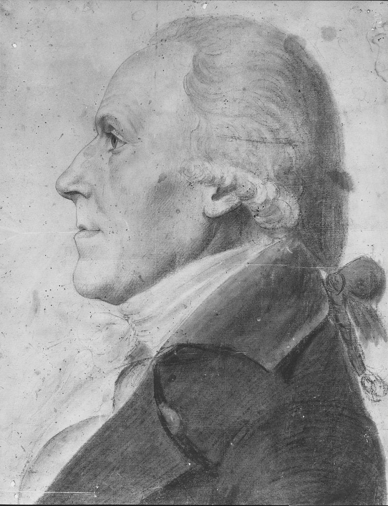 Detail of Portrait of a Man, 1797-98 by Charles Balthazar Julien Févret de Saint-Mémin