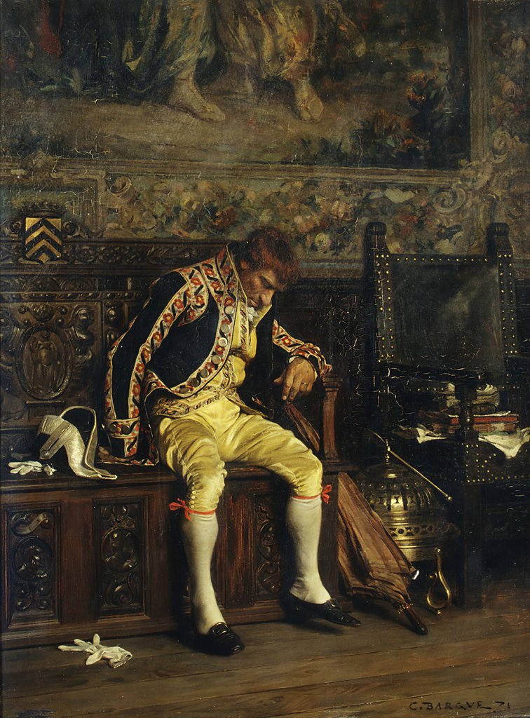 Detail of A Footman Sleeping, 1871 by Charles Bargue