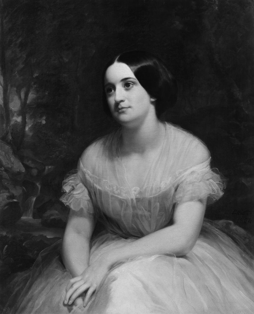 Detail of Mrs. James Clinton Griswold, 1854 by Charles Loring Elliott