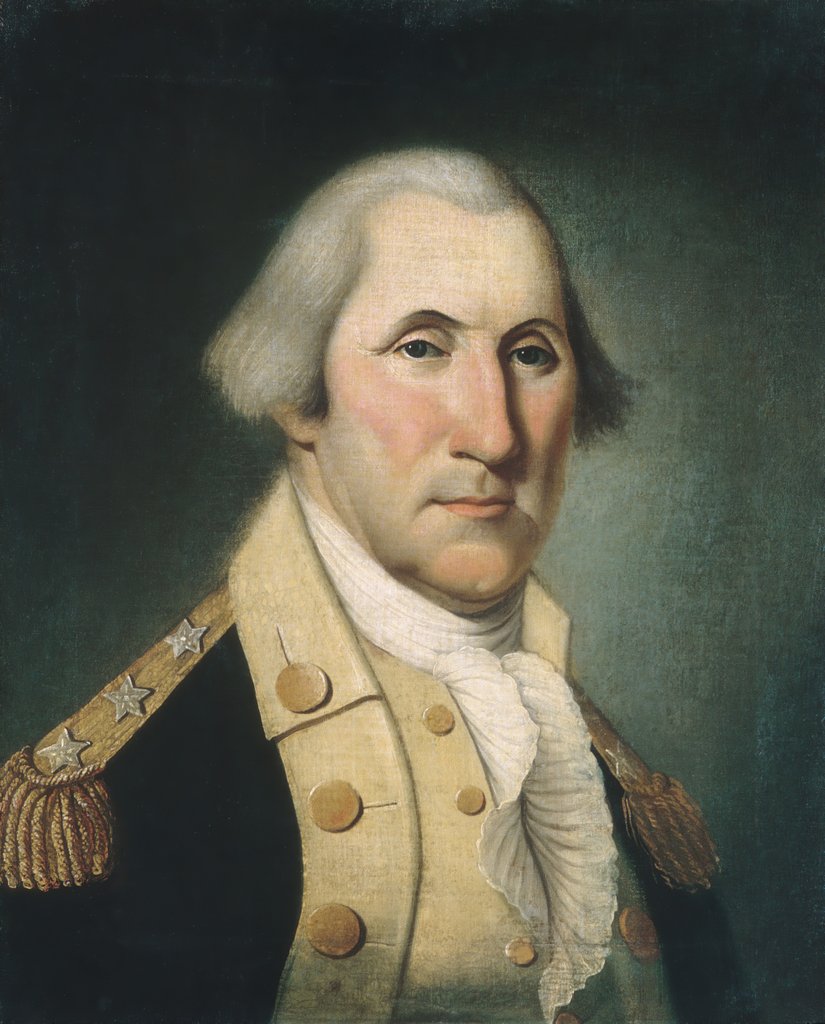 Detail of George Washington, ca. 1790 by Charles Peale Polk