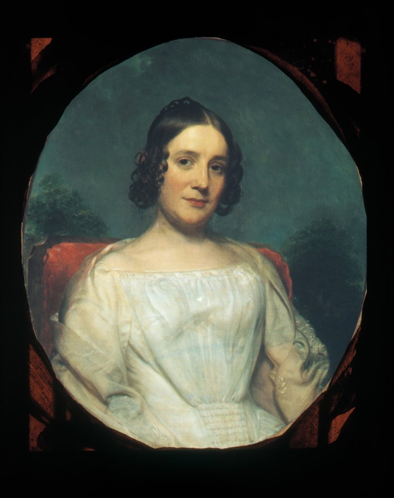 Detail of Mrs. Adrian Baucker Holmes, ca. 1850 by Charles Wesley Jarvis